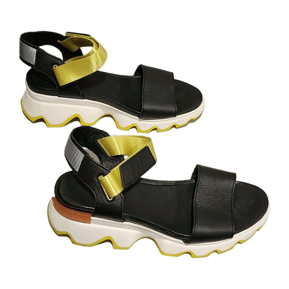 Sorel Womens Leather Kinetic Impact II Slingback Platform Sandal US9.5